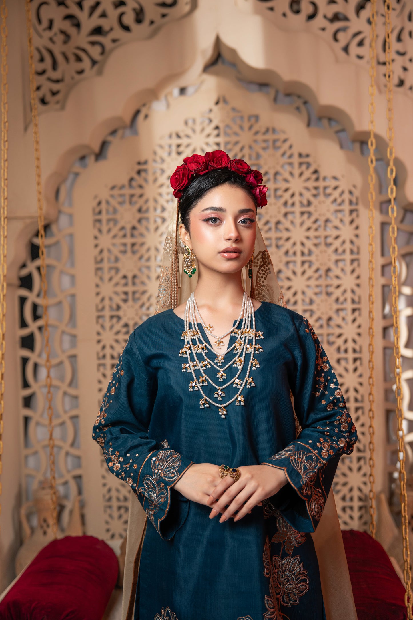 Neelam Embellished Raw Silk 3PC Suit with Organza Dupatta