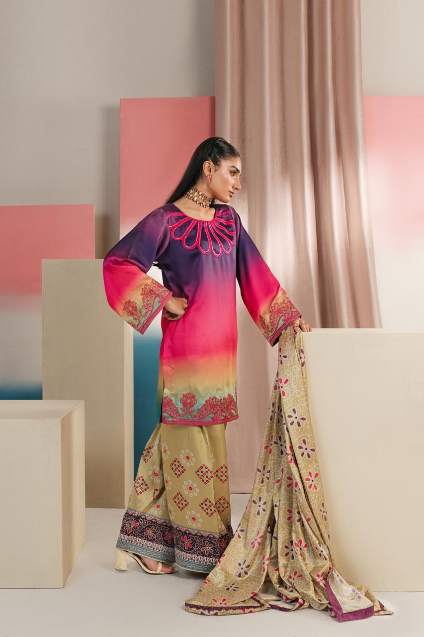 Stylish embroidered outfit for formal and casual wear