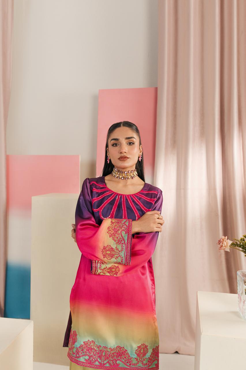 Stylish embroidered outfit for formal and casual wear