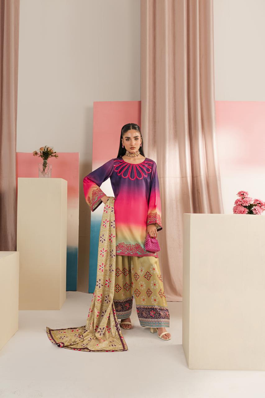 Stylish embroidered outfit for formal and casual wear