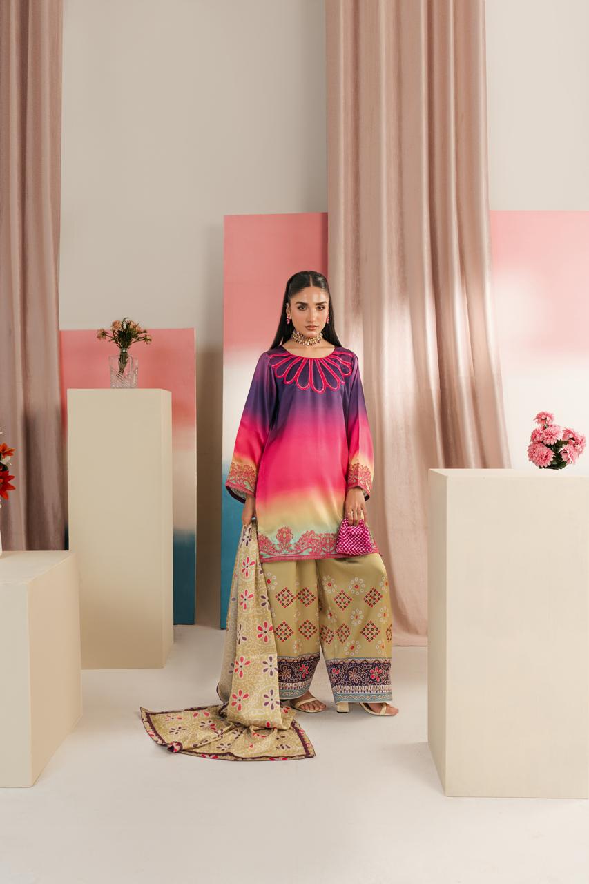 Stylish embroidered outfit for formal and casual wear