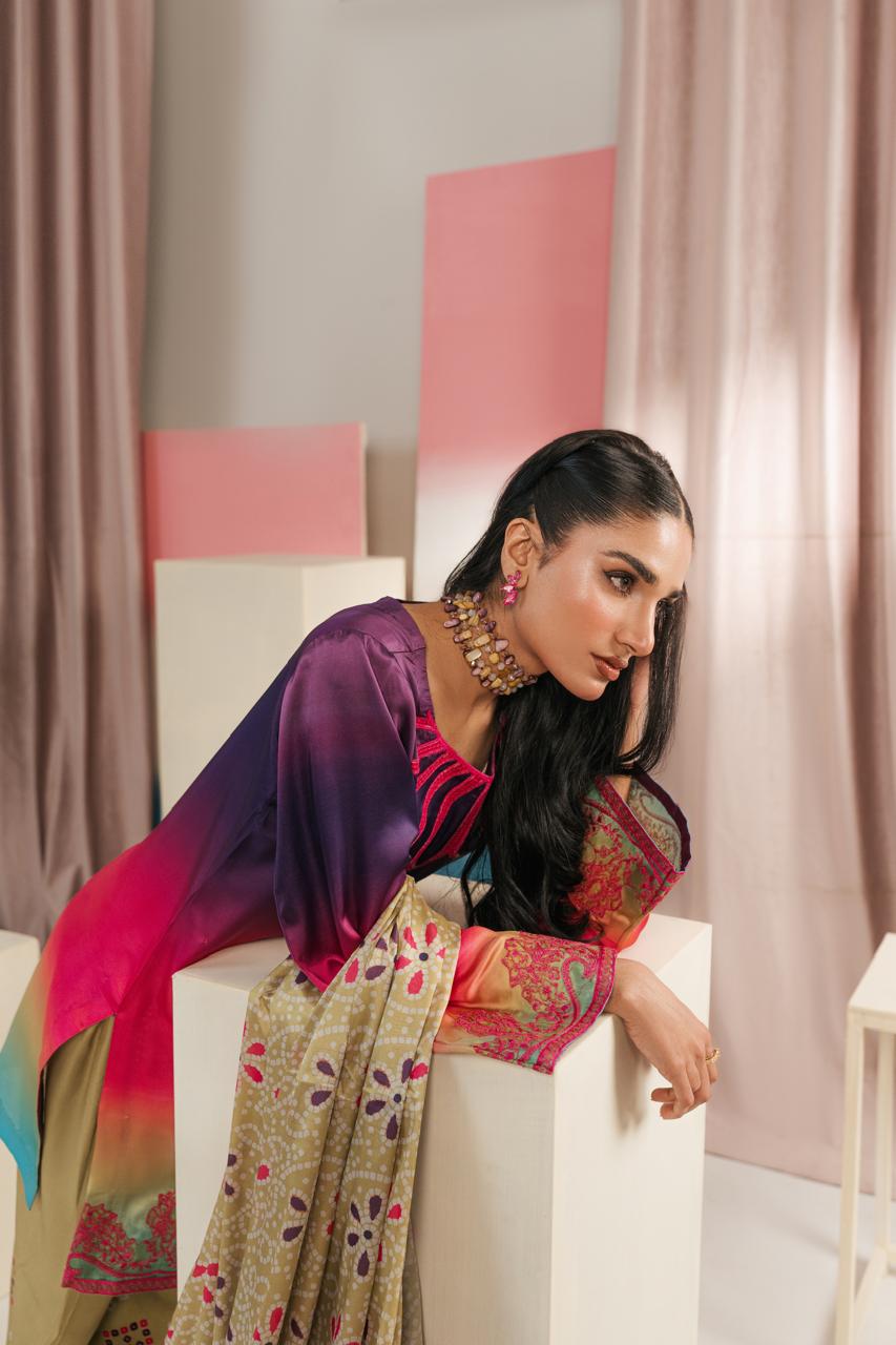 Stylish embroidered outfit for formal and casual wear