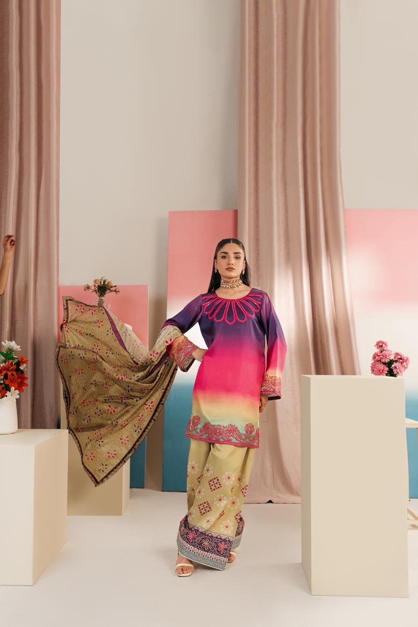 Stylish embroidered outfit for formal and casual wear