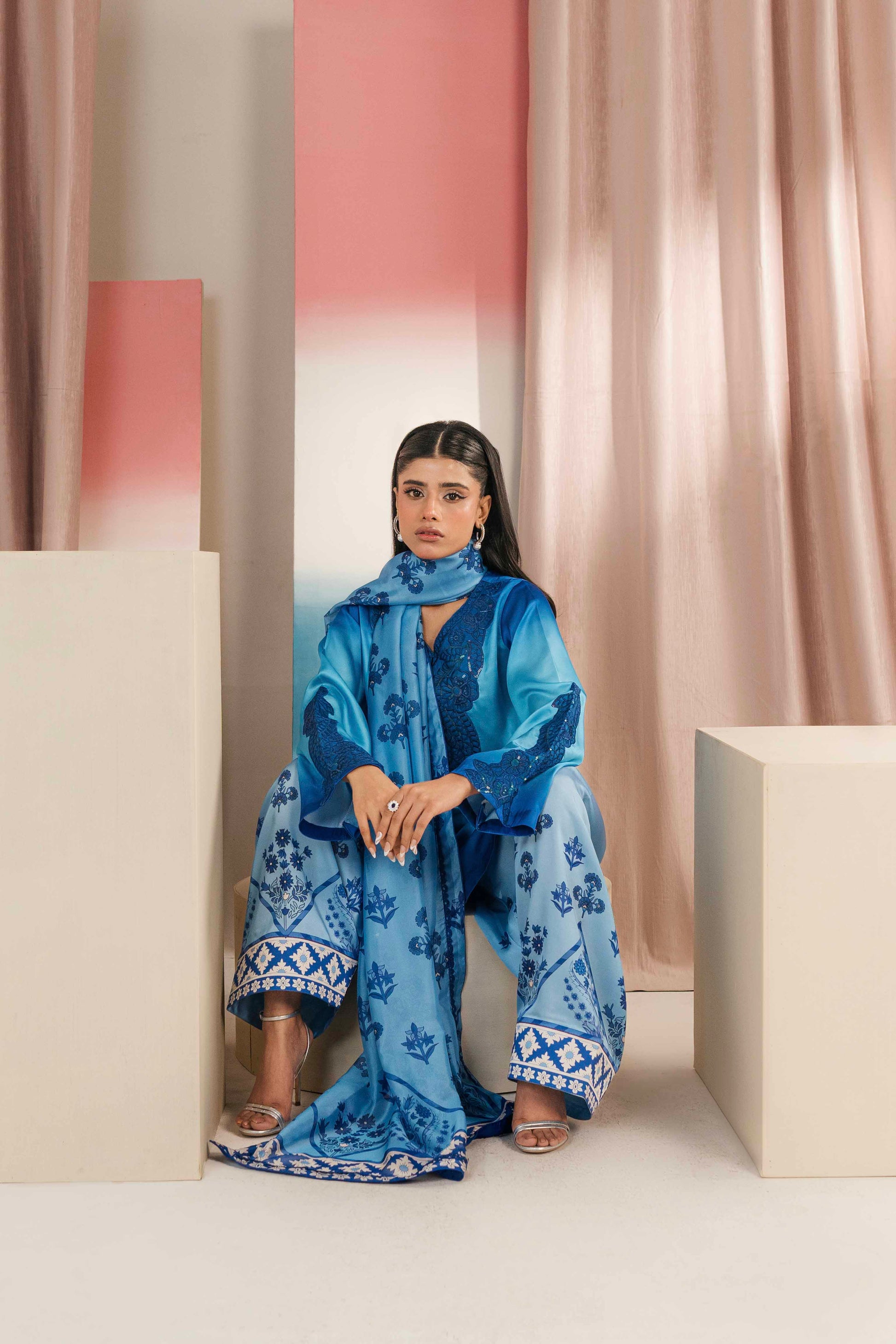 Handcrafted embroidered suit for an elegant look