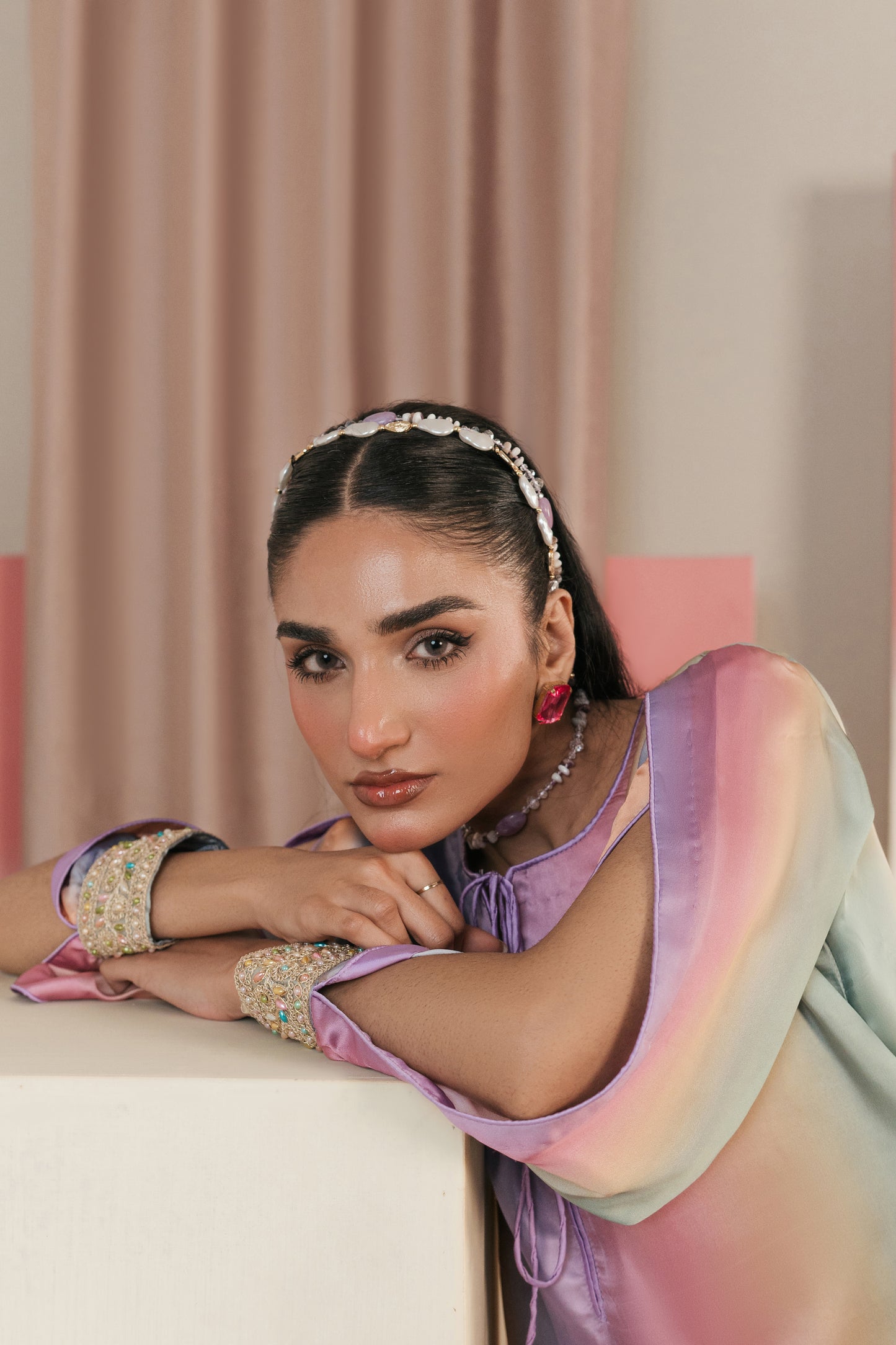 Designer embroidered suit with modern cuts