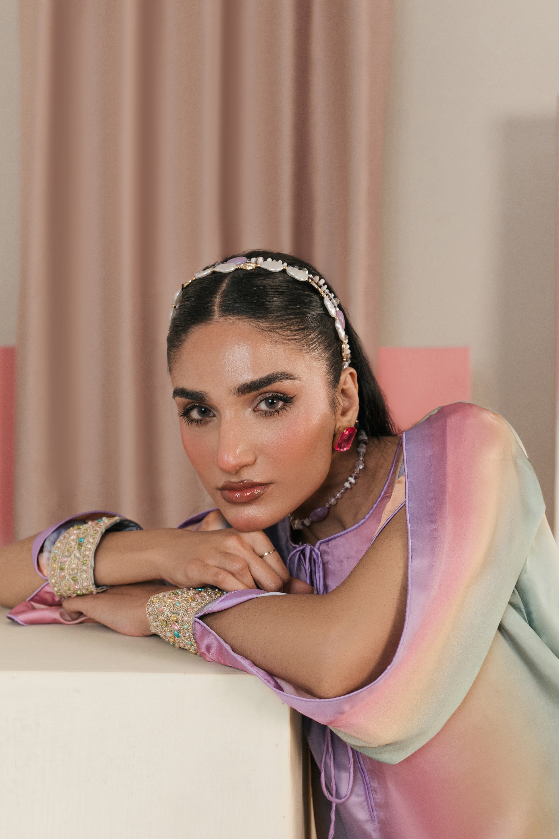 Designer embroidered suit with modern cuts