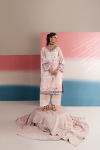 Blush Gulab Embroidered Lawn 2PC Suit with Pastel Print