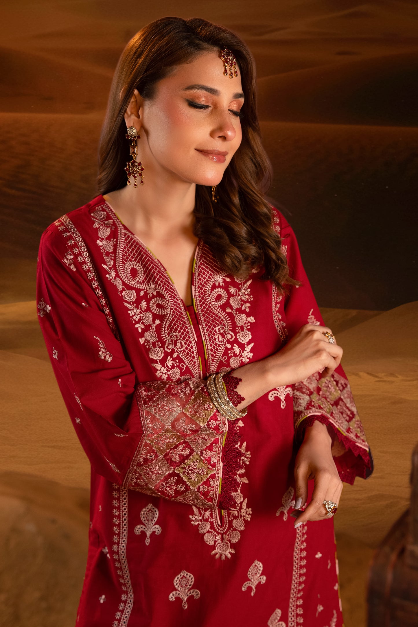 Sirocco Embroidered Lawn with Silk Printed Dupatta 3PC Stitched Suit