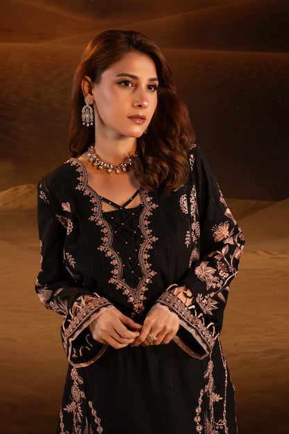 Mirage Embroidered Lawn with Silk Printed Dupatta 3PC Stitched Suit