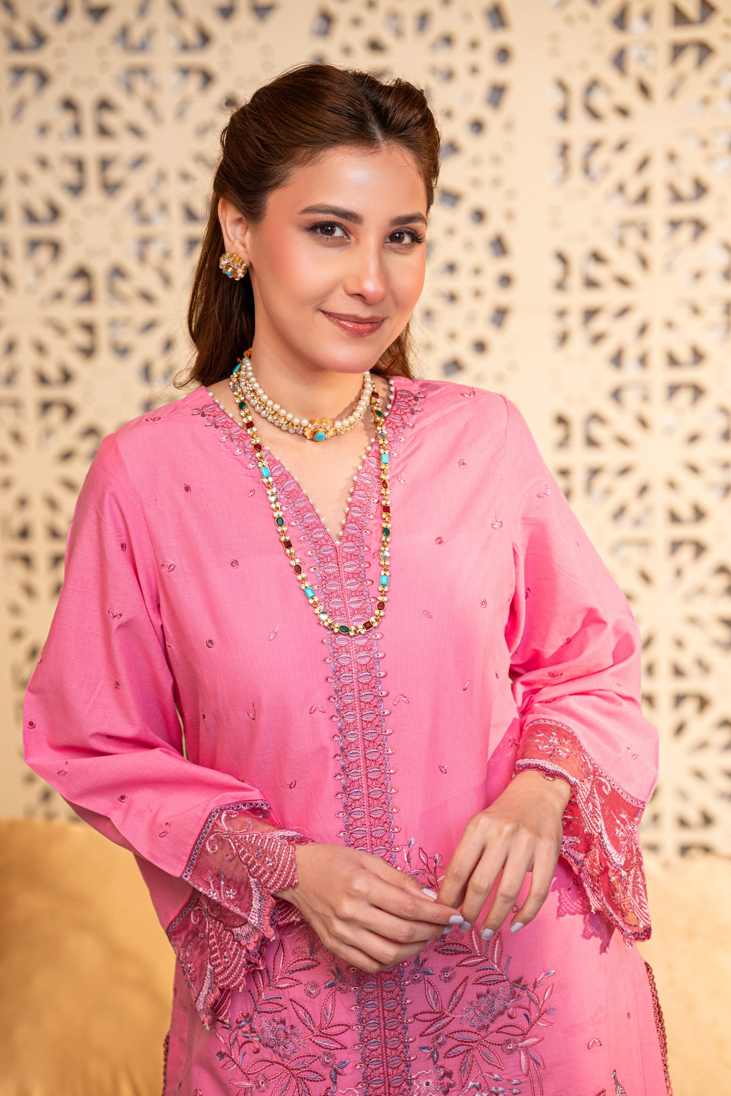 Dune Embroidered Lawn with Silk Printed Dupatta 3PC Stitched Suit