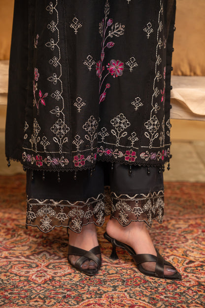 Ember Embroidered Lawn with Silk Art Dupatta 3PC Stitched Suit