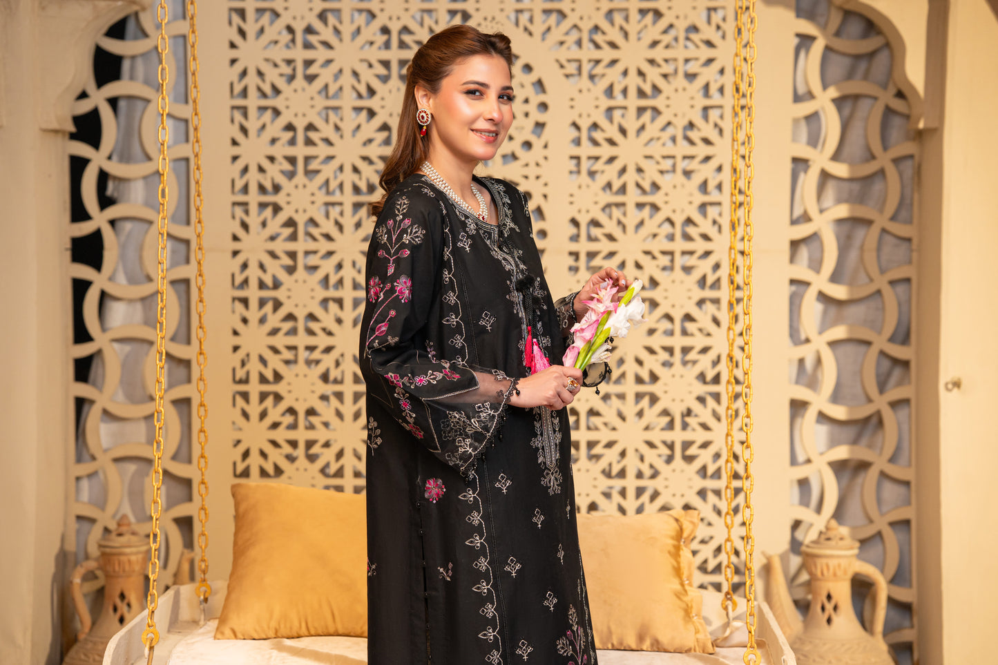 Ember Embroidered Lawn with Silk Art Dupatta 3PC Stitched Suit