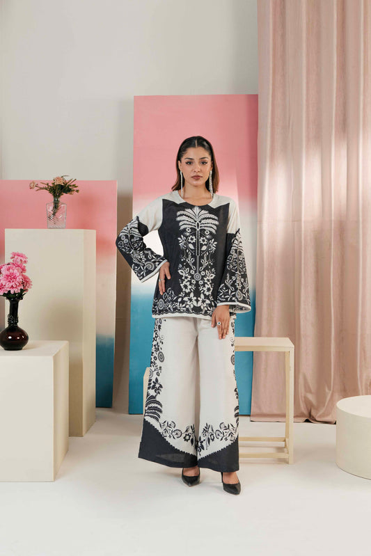Soft and comfortable embroidered ladies outfit