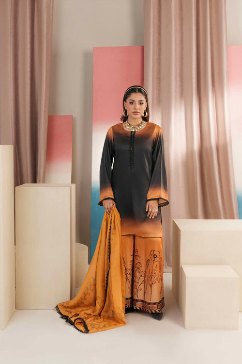 Fancy embroidered ladies dress for evening wear

