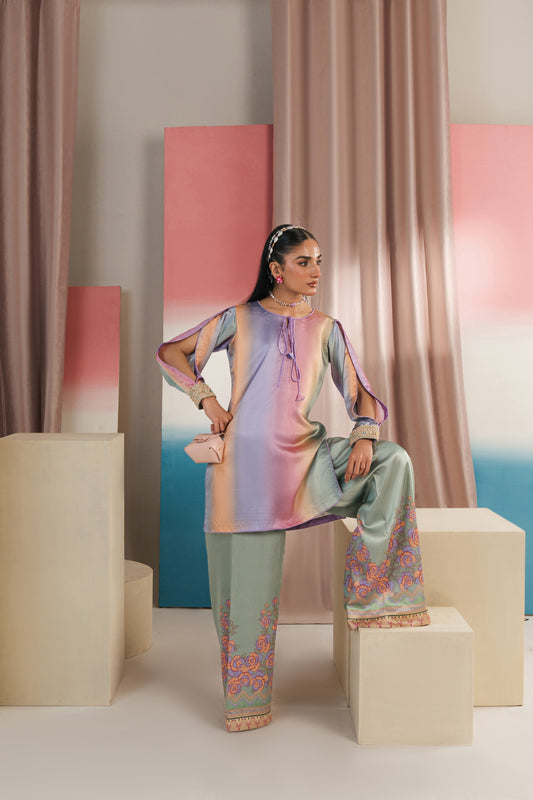Designer embroidered suit with modern cuts